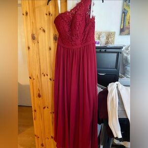 Azazie Demi Burgundy Dress Bridesmaid